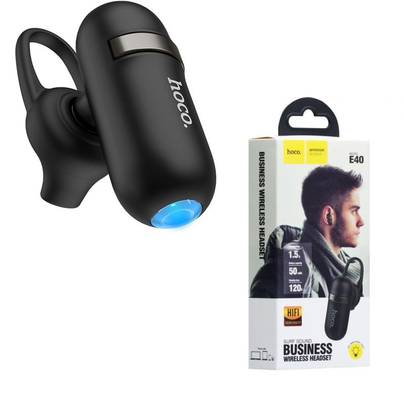 Bluetooth гарнітура HOCO E40 Surf sound business wireless headset Black