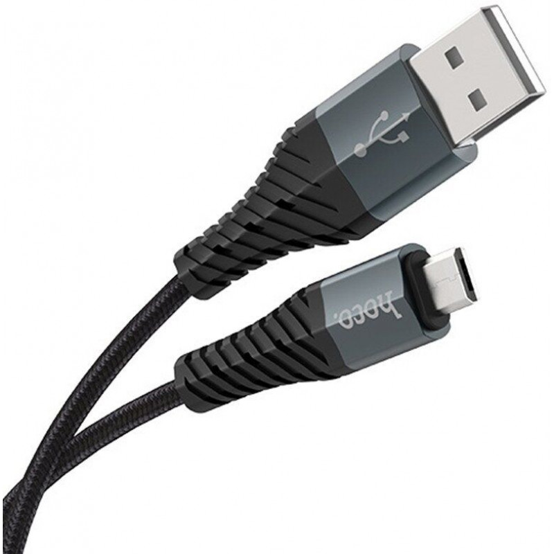 Кабель HOCO X38 Cool Charging Data Cable for Micro 1m. Black