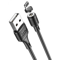 Кабель HOCO X52 Sereno magnetic charging cable for Lightning 2A/1m. Black