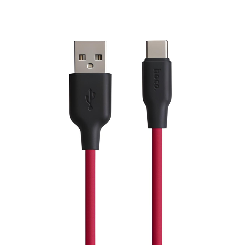 Кабель HOCO X21 Silicone Type-C 2,1A/1m. Black&Red