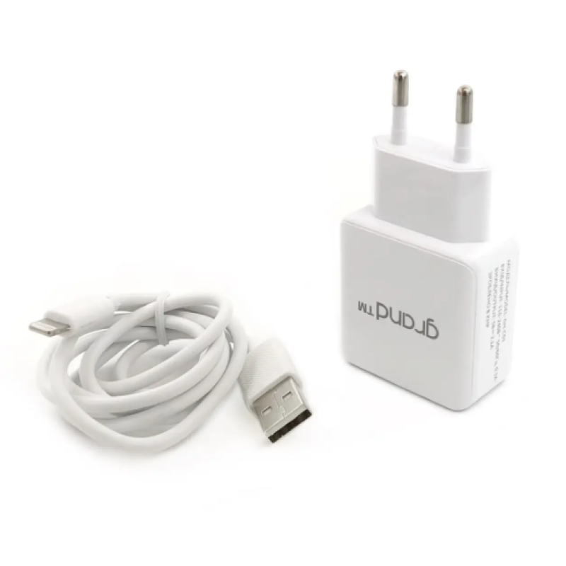 Мережевий зарядний пристрій Grand GH-C01 2USB 2,1A+lightning
