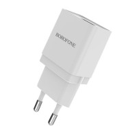Мережевий зарядний пристрій BOROFONE BA19A Nimble 1USB/1A+ Cable Micro white
