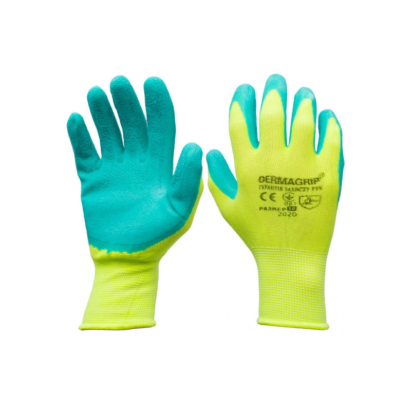 Перчатка СТРЕЧ Вампир ПЕНА зелений облив р.10 12/600