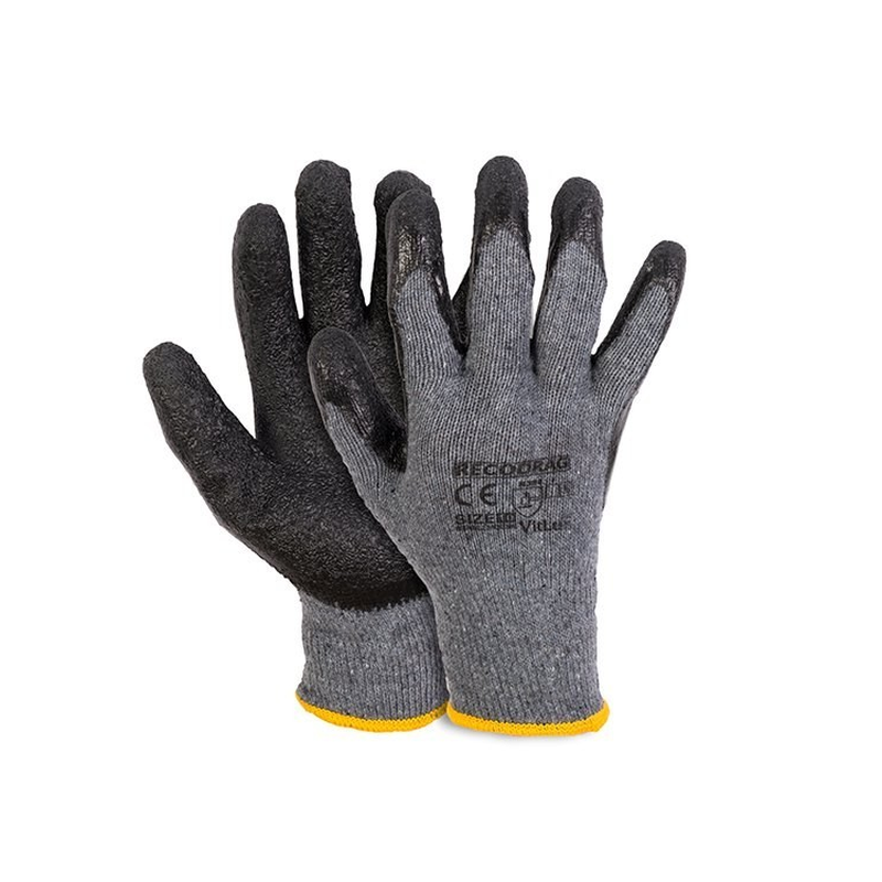 Рукавичка DERMAGRIP Вампір Піна сіра, бавовняна щільна, чорний облив р.10 12/120