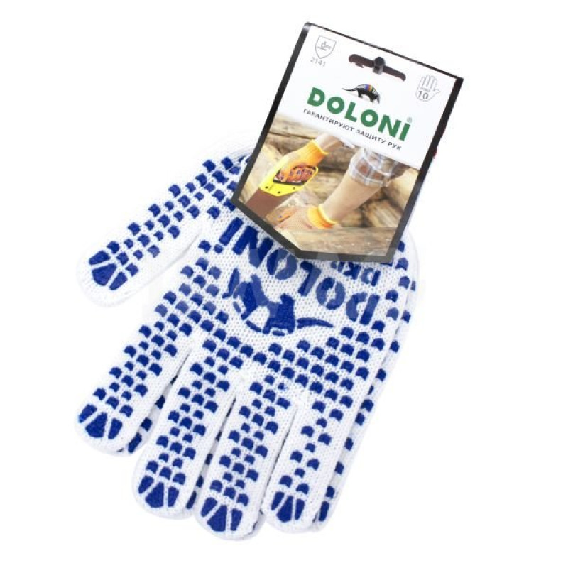 Перчатка Днепр Арт 580 з 2-х сторін. ПХВ білосніжна 7 клас 10/250