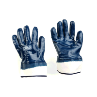 Перчатки з нітриловим покриттям р10 (сині манжет крага без хеддера) (СИЛА - Інструмент) 