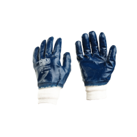 Перчатки з нітриловим покриттям р10 (сині манжет в'язан.) (СИЛА - Інструмент) 