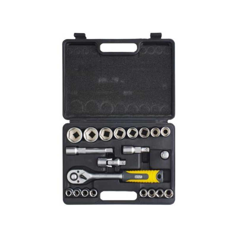 Набір насадок торцевих з тріскачкою ½ CrV 22 шт