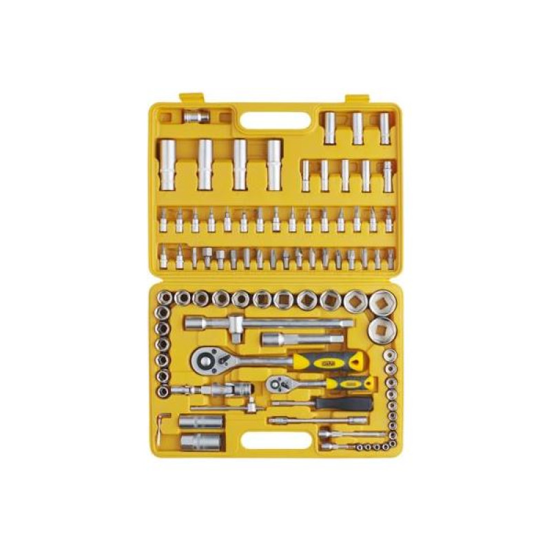 Набір насадок торцевих з тріскачкою стандарт ¼, ½ 94 шт