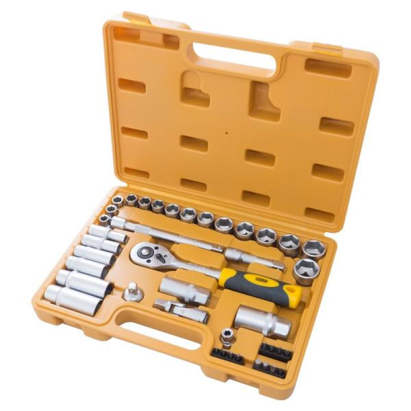 Набір насадок 24Т CrV Стандарт ⅜ 39 шт (СИЛА - Інструмент)