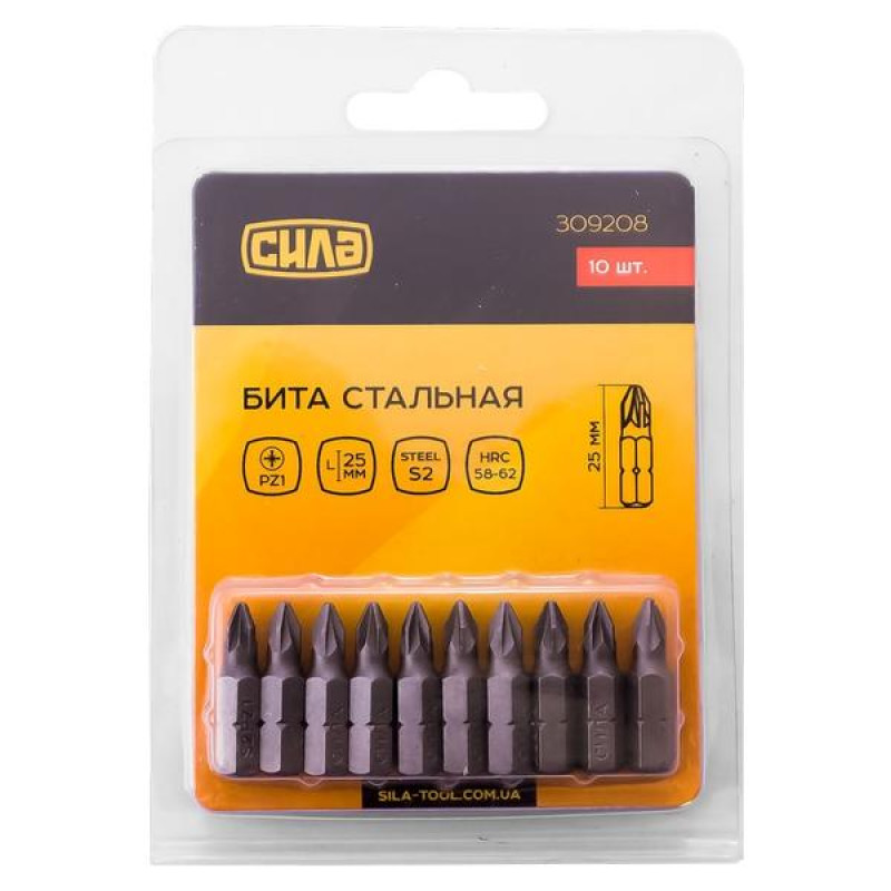 Біта РZ1*25мм , 10шт/уп (СИЛА - Інструмент)