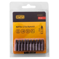 Бита РZ2*25мм , 10шт/уп (СИЛА - Инструмент)