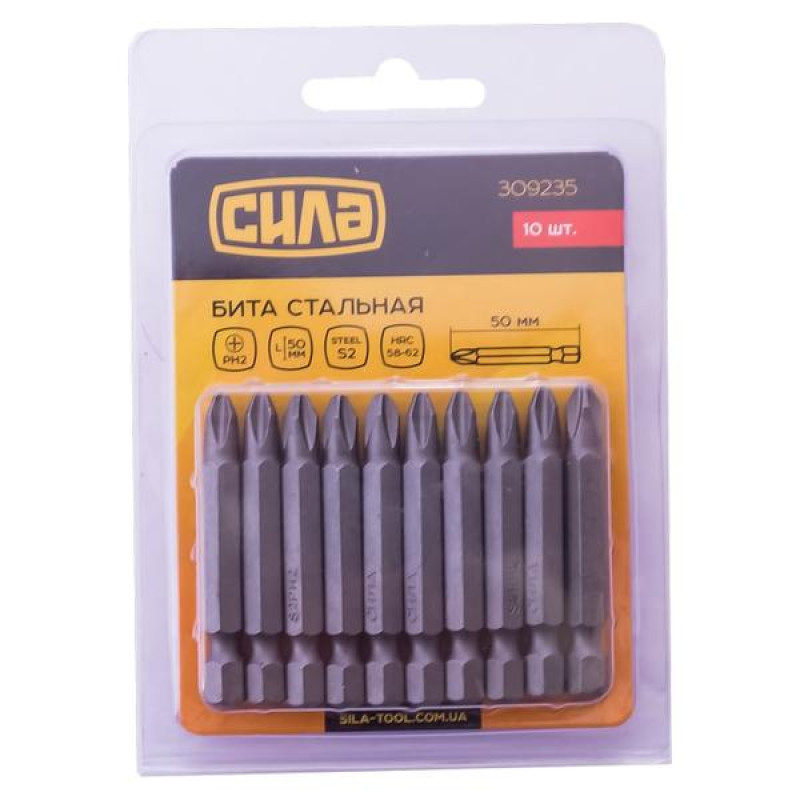 Біта РН2*50мм , 10шт/уп (СИЛА - Інструмент)