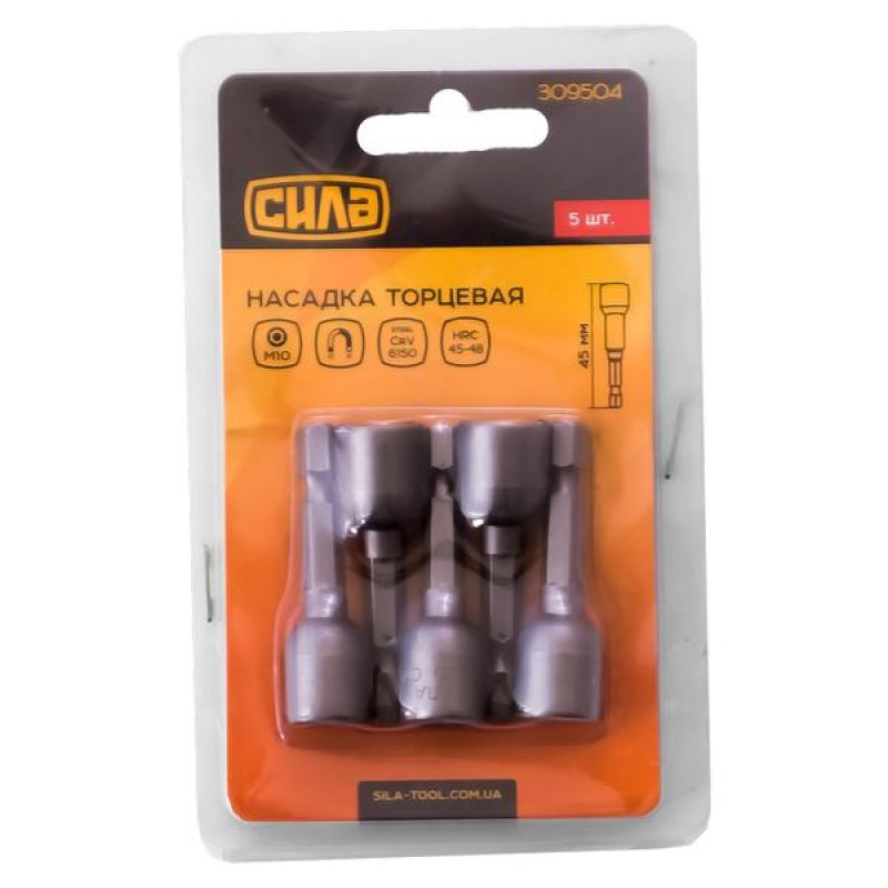 Насадка торцева М10 * 36, 5шт / уп (СИЛА - Інструмент)