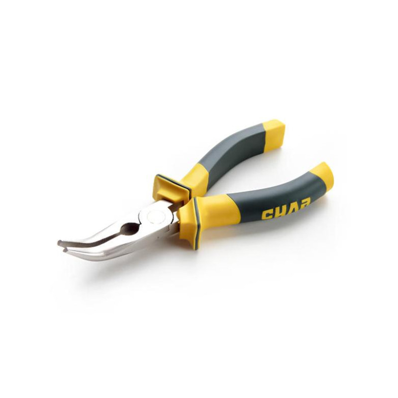 Длінногубци обгумовані вигнуті 160мм (СИЛА - Інструмент)