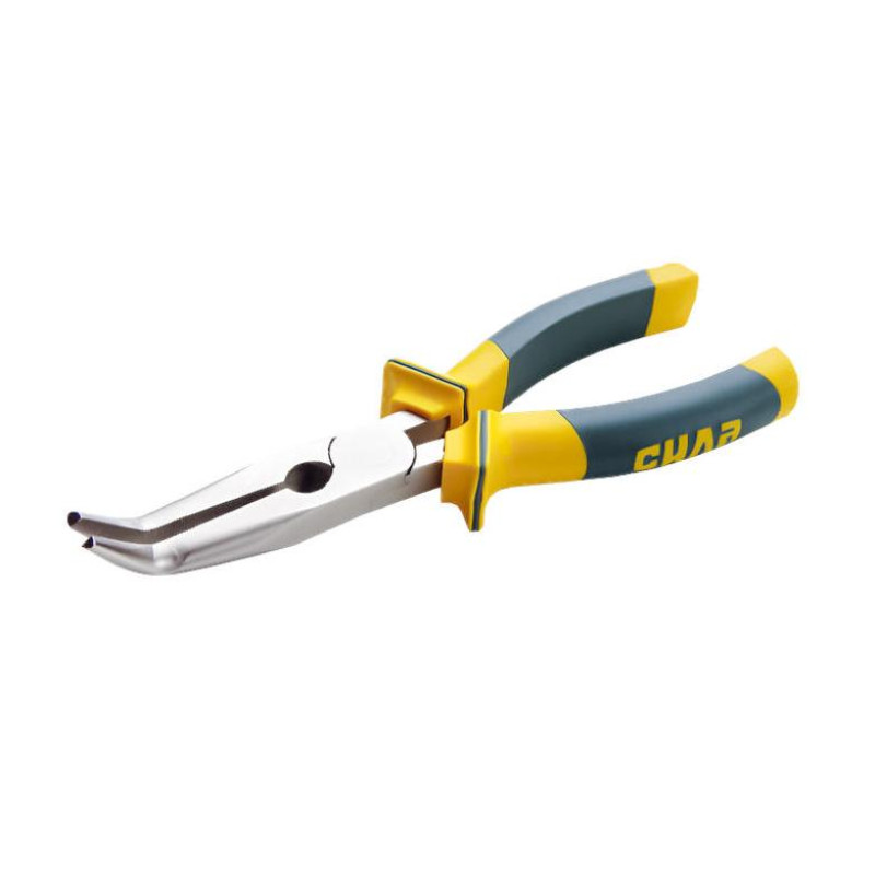 Длінногубци обгумовані вигнуті 180мм (СИЛА - Інструмент)