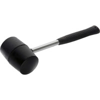Киянка гумова 680гр/80мм чорна з металевою рукояткою  (СИЛА - Інструмент)