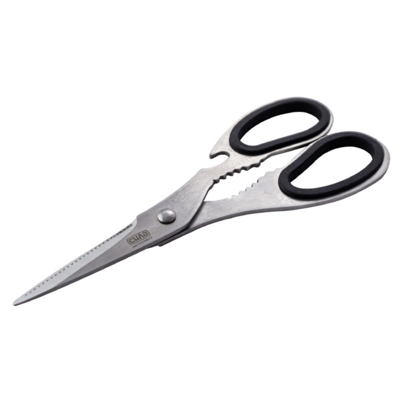 Ножиці господарські залізні ручки із гумовою вставкою 19 см (СИЛА - Інструмент)