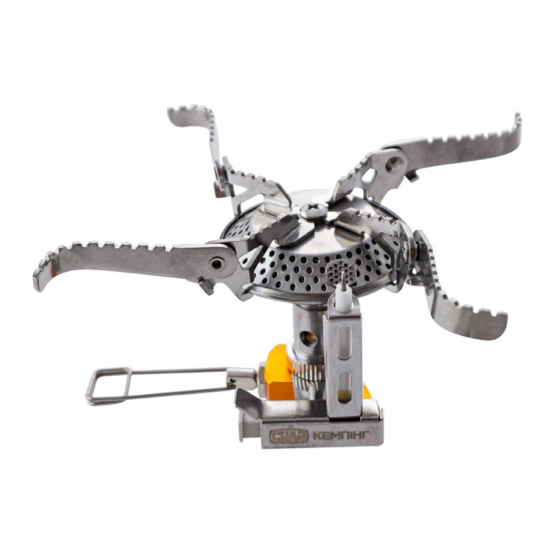 Портативная газовая плита для кемпинга Мини складная с пьезоподжигом 70*58*81мм (СИЛА - Кемпинг)