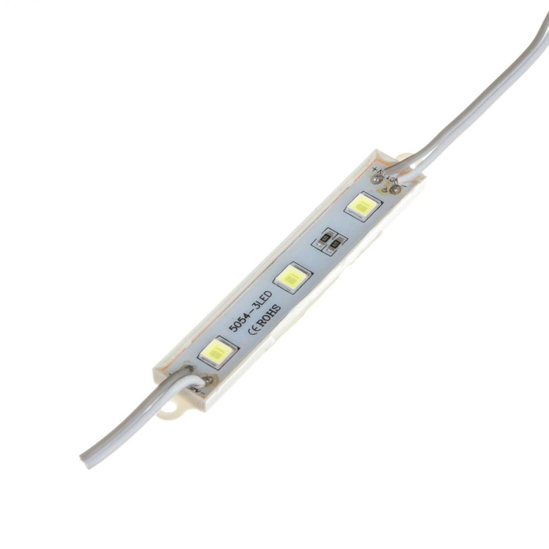 # 100 МТК-5054-3Led-W-0,72W-12V світлодіодний модуль (smd5054, IP65, 48 мм)