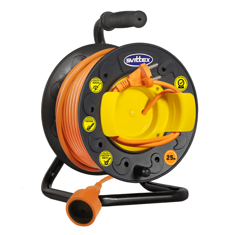 Подовжувач на котушці з виносною розеткою  