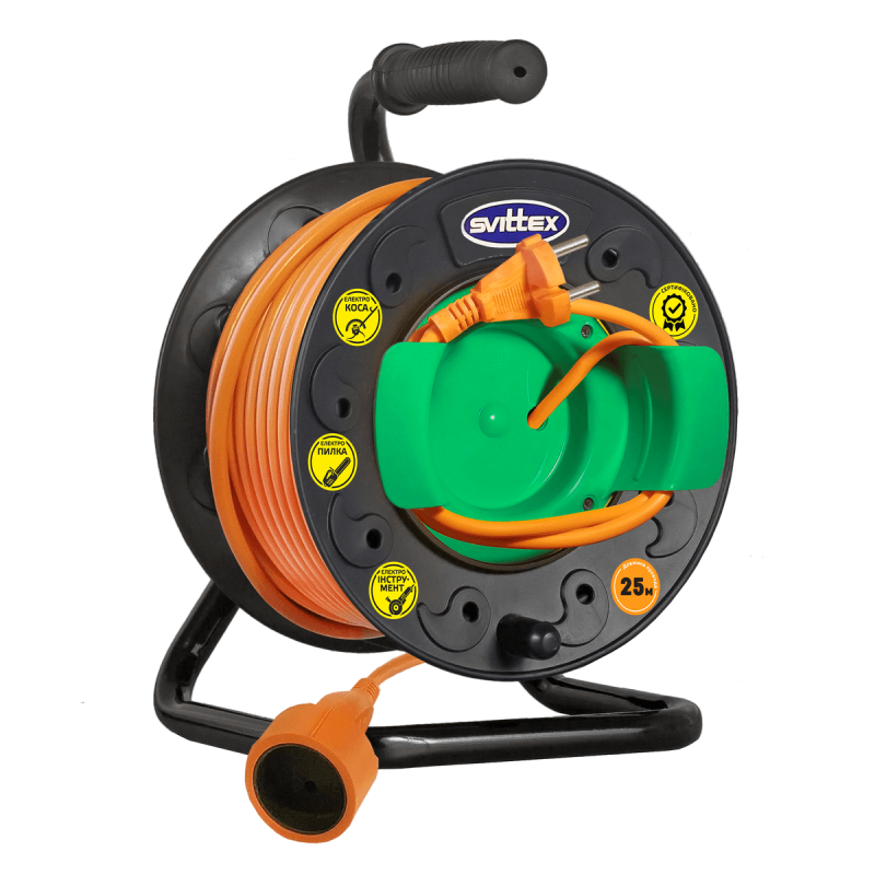 Подовжувач на котушці з виносною розеткою 