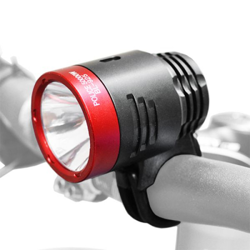 Ліхтар велофари + на лоб 12V Police 925 LM, вбудований акумулятор