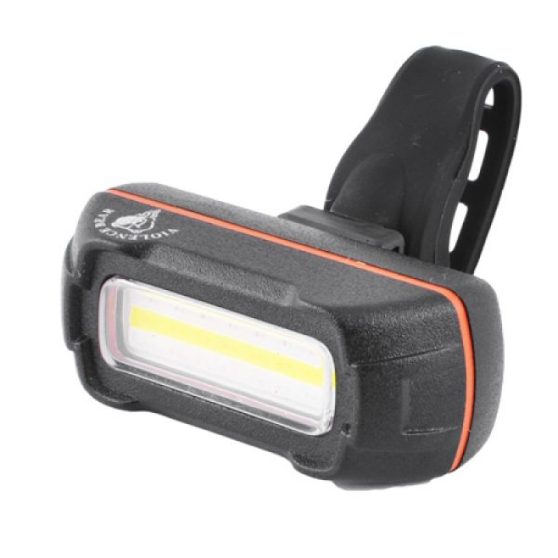 Ліхтар велосипедний HYD-012 COB (білий + червоний + синій), сирена, 2хAAA