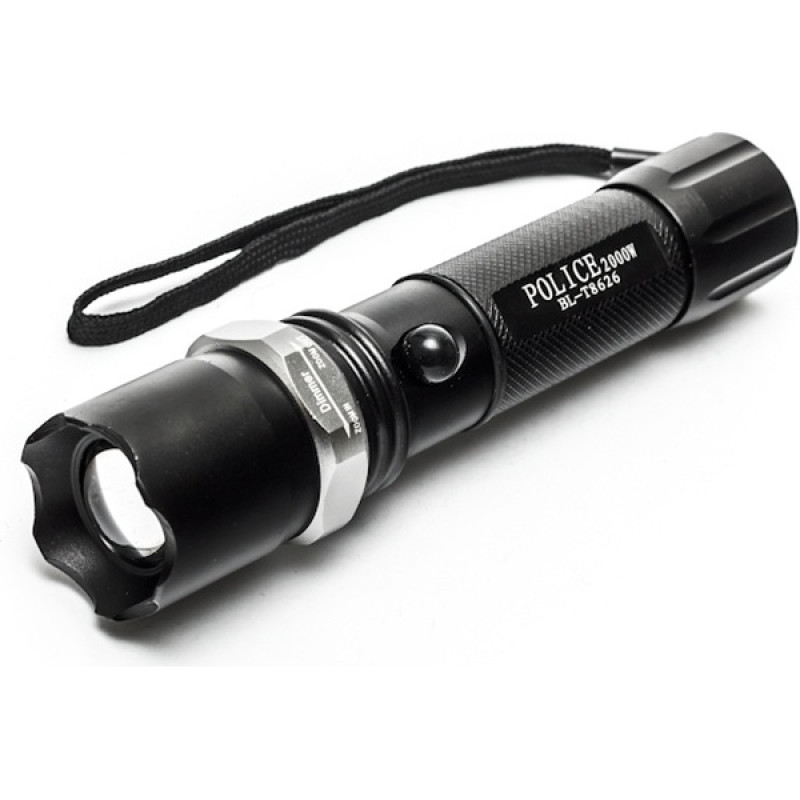 Ліхтар T8626-50000w (5-11) POLICE DIMMER МОНОкріст, 3 режими, бічна кнопка, 155*30*30мм, 3*AAA