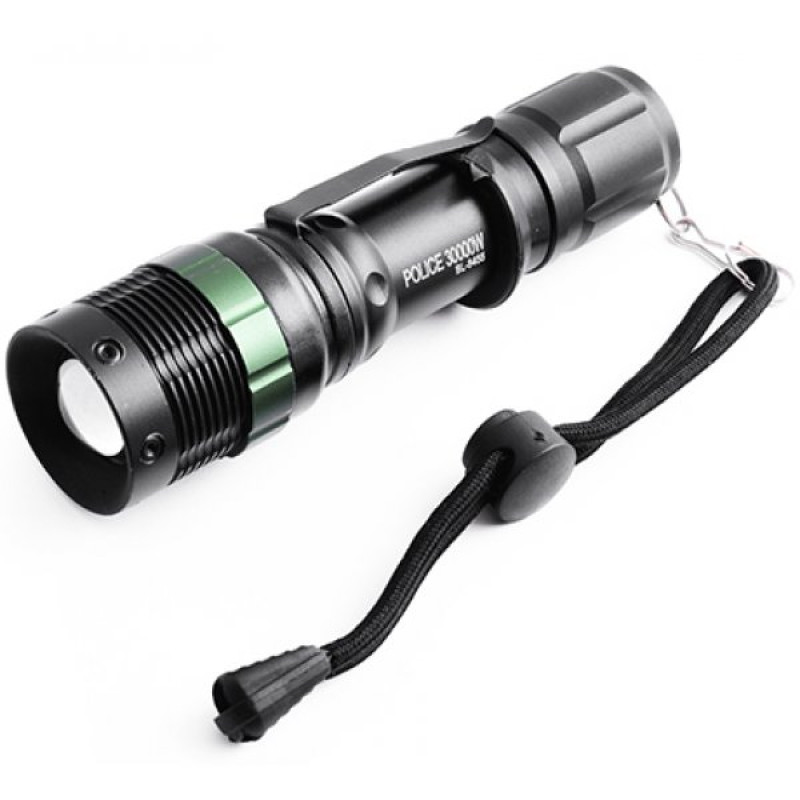 Ліхтар аналог 8455-10000w (2-1) A POLICE DIMMER МОНОкріст, 3 режими, скоба, 135 * 34 * 26мм, 3 * AAA