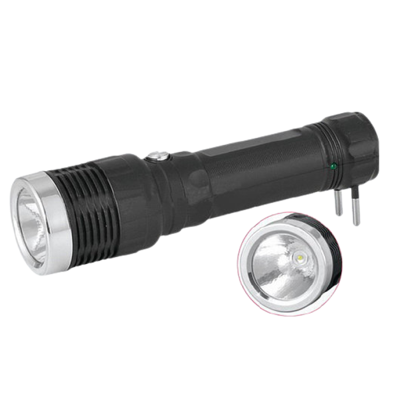 Ліхтар 221 акумуляторний, 1W кнопка збоку 155*45*36мм