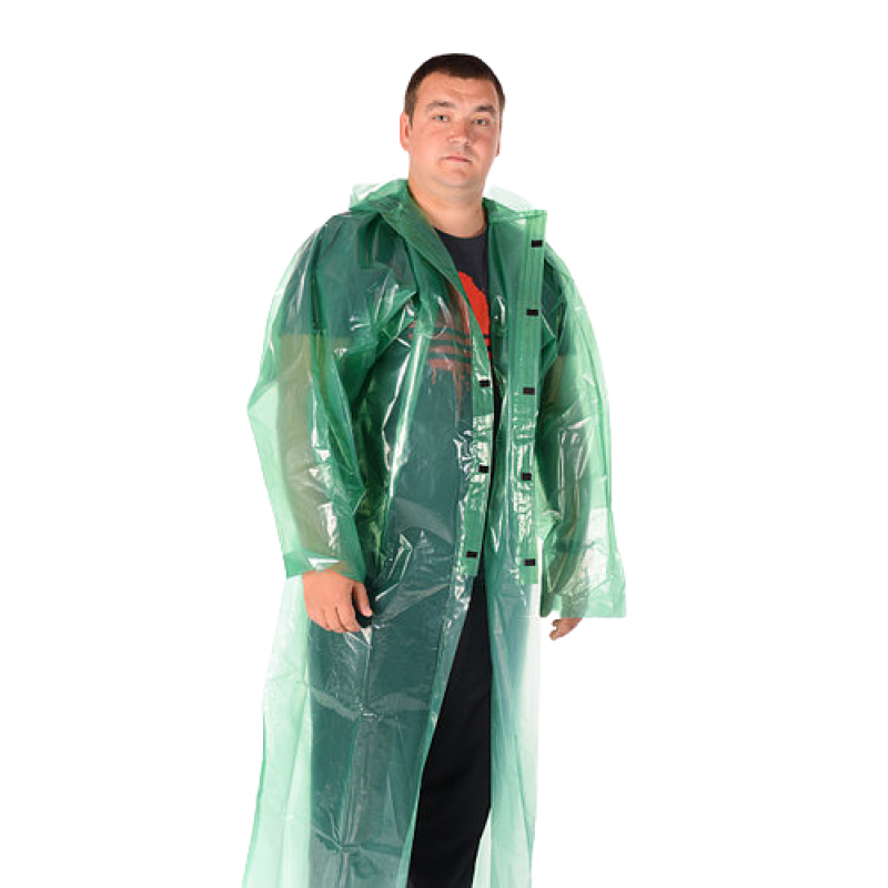 Плащ дощовик Рибальський на кнопках суперщільний 100 мкм