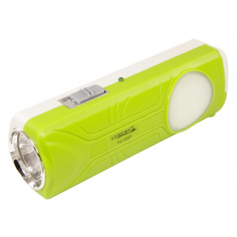 Ліхтар 1037 акумуляторний, 1W+5 SMD кругла бічна панель 314*45*36мм