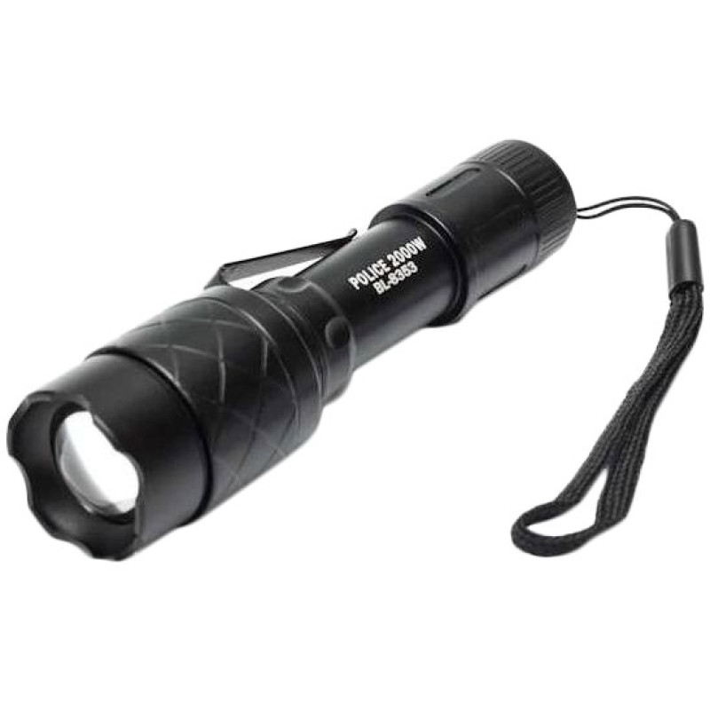 Ліхтар 8353-2000w XPE POLICE DIMMER МОНОкріст 115 * 30 * 22мм, скоба, 1 * AA / Li-ion акк. + ЗУ 220V