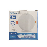 # 482/1 AVT-ROUND VENECIA-15W Pure White Светодиодный светильник