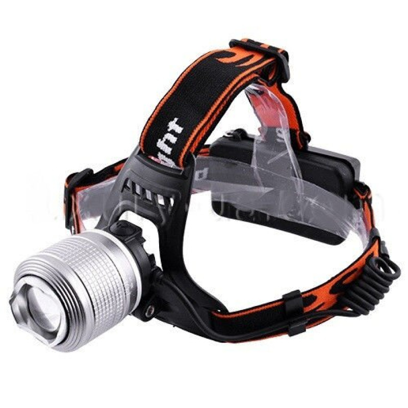 Ліхтар Police XQ-334-2 XPE  на лоб 12V син+біл, zoom, 2 акк.18650 4 реж. з/у 12V 220V