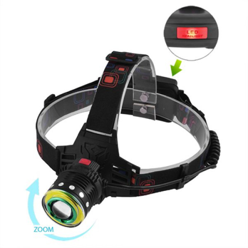 Ліхтар налобний Police T105-T6+COB, 2x18650, ЗУ 220V/12V, zoom, BOX