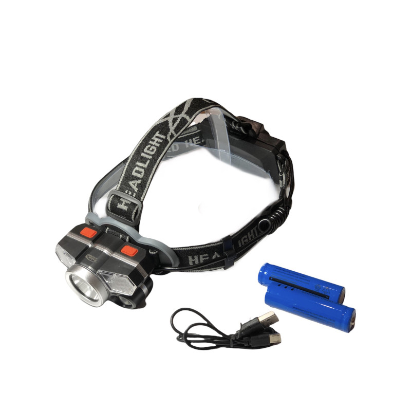 Ліхтар 155 на лоб 3*T6 + черв, син POLICE, Li-ion акк. 2*18650