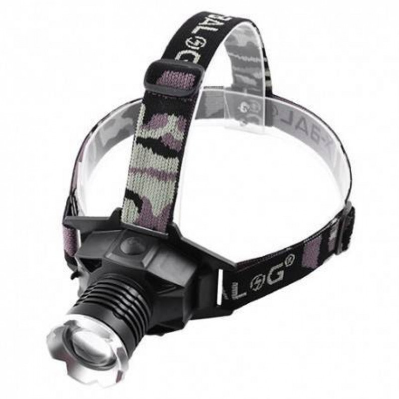 Ліхтар 6905-XPE на лоб, POLICE ZOOM МОНОкрист, 3 режима, 2 Li-ion акк.+ ЗУ 220V+12V