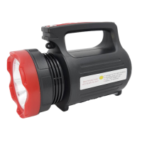 Ліхтар 2895U акумуляторний 5W 1МОНОкріст + 20Крист (матових), з маяком, 3 режими, d85mm, 170*85мм