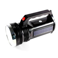 Ліхтар 2836T акумуляторний 1000 mA/h, 1W 1МОНОкріст + 16Крист (матових), з маяком, d80mm, 170*95мм