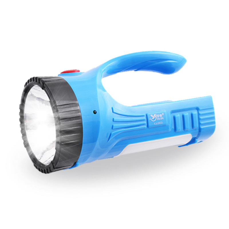 Ліхтар 2833 акумуляторний, 1МОНОкріст + 12Крист (матових), з маяком, d60mm, 155*80мм