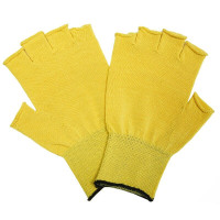 Перчатка Арт 4937 CARE Долони з відкритими пальцями трикотаж жовті 13 клас 1/10