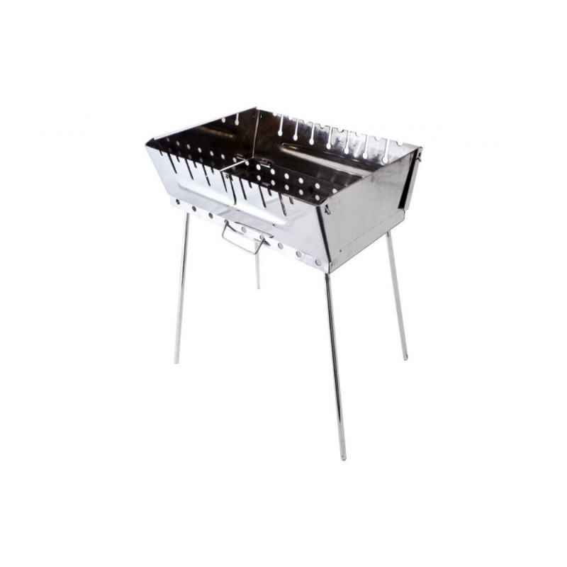 Мангал розкладний (кейс) з нержавіючої сталі товщина 2 мм на 8 шампурів з чохлом і рукавичками