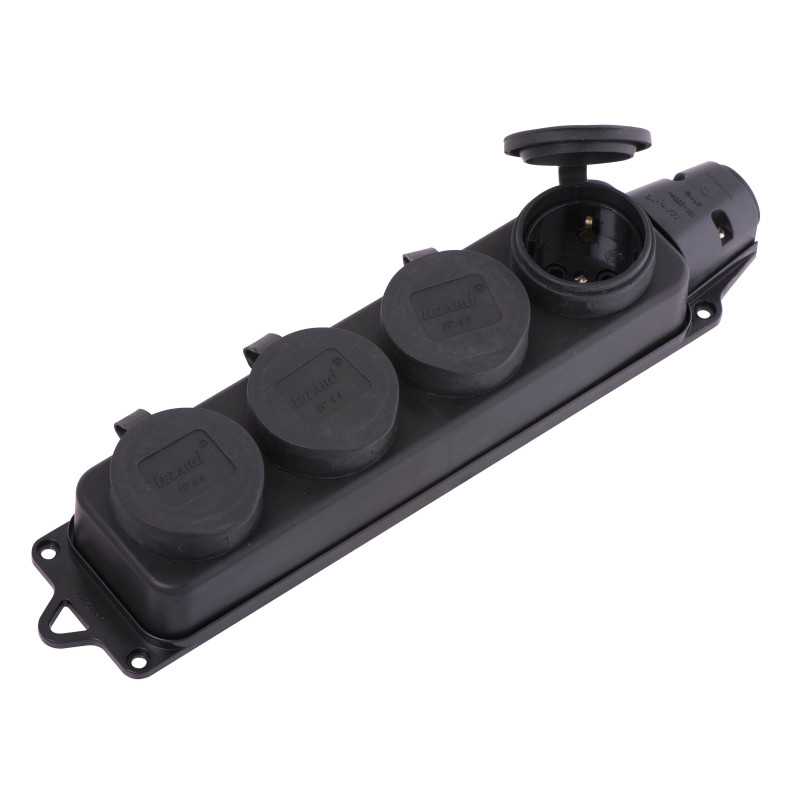 Розетка зовнішньої установки четвертна з заглушками (каучук) Lezard (1/36 шт)