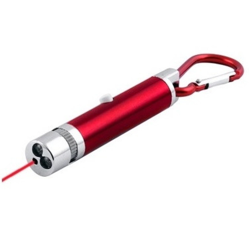 Ліхтар брелок 9103-2LED, лазер, 4 зображення, 3xAG10