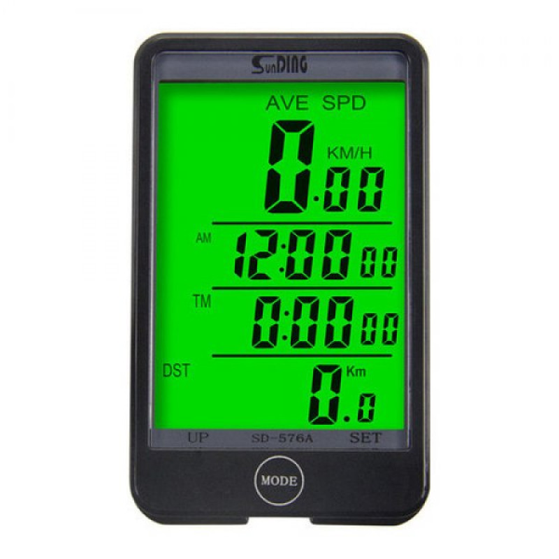 Велокомп'ютер SD-576C (бездротовий) з підсвічуванням екрану, waterproof, 32 функцій, 2.5 дисплей