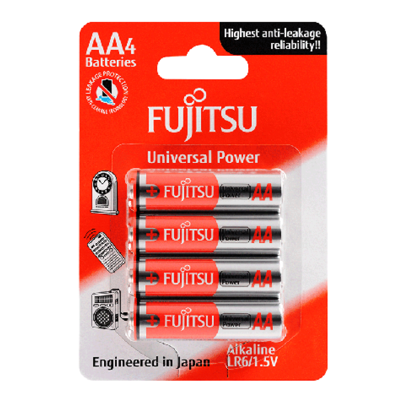 Лужна батарейка FUJITSU Alkaline Universal Power  АА/LR06 4шт/уп blister