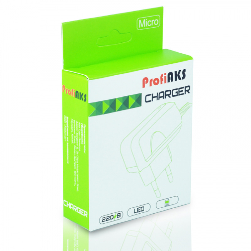 Мережевий зарядний пристрій ProfiAks new micro USB