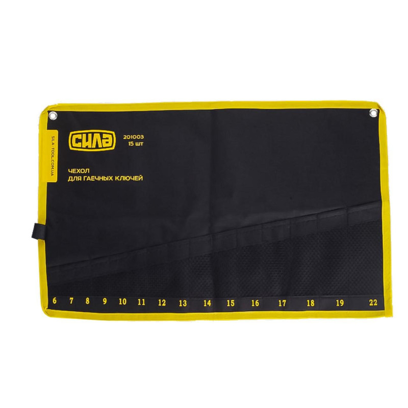 Чохол для гайкових ключів сітка 15шт (6-19, 22мм)